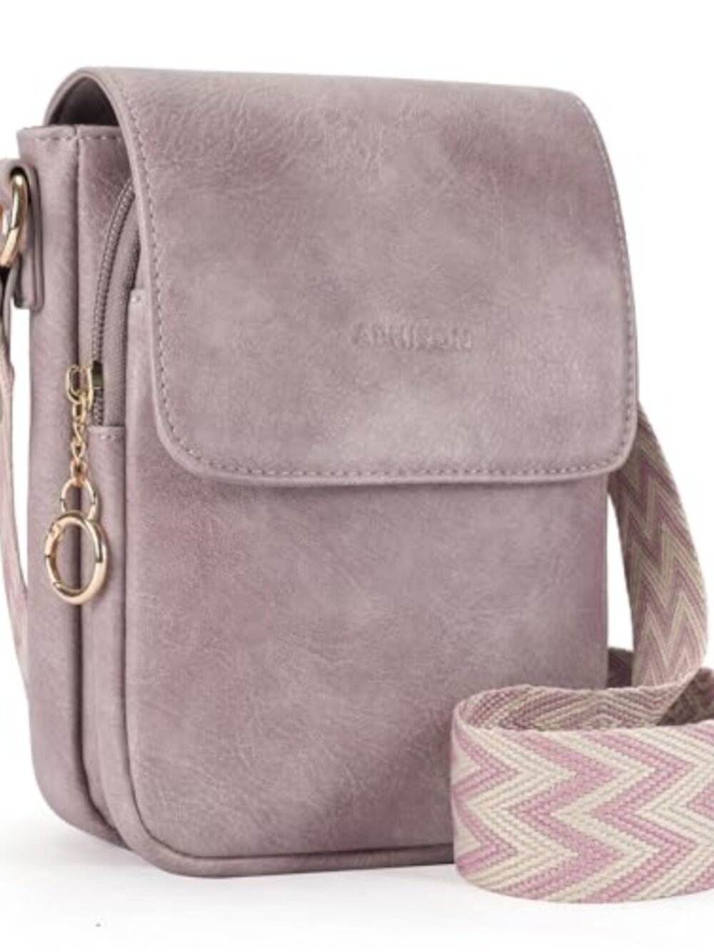 Vegan Leather Crossbody Bag Adjustable Guitar Strap Phone Purse